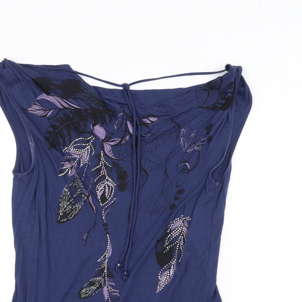 Oasis Womens Blue   Basic T-Shirt Size 14