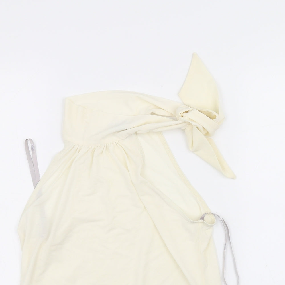 Oasis Womens White   Basic T-Shirt Size 8