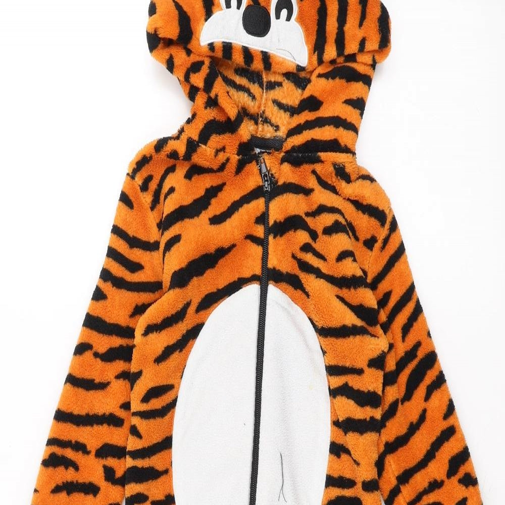 Animal Crazy Boys Orange Animal Print   One Piece Size 3-4 Years  - Tiger