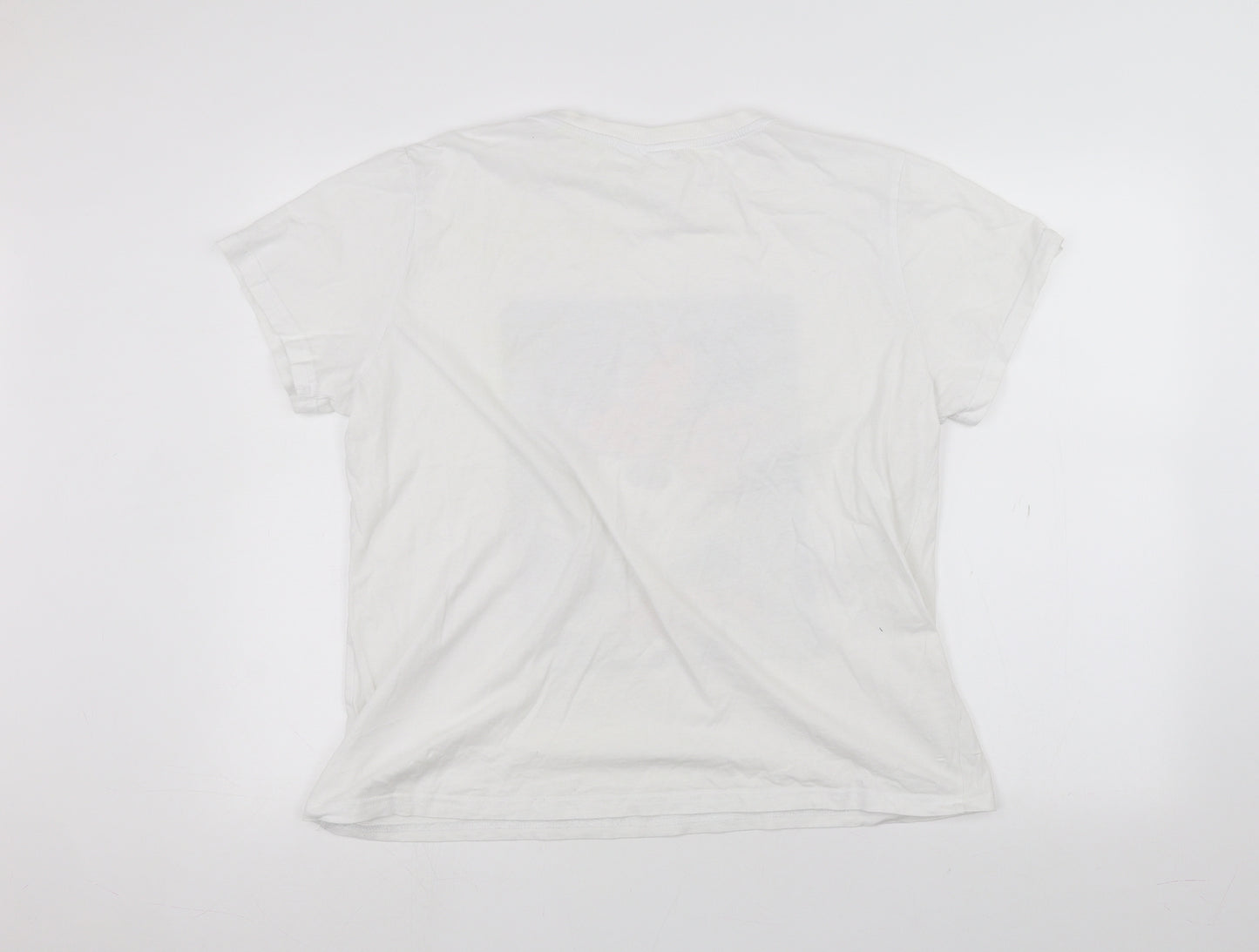 Disney Womens White   Basic T-Shirt Size L  - Disney