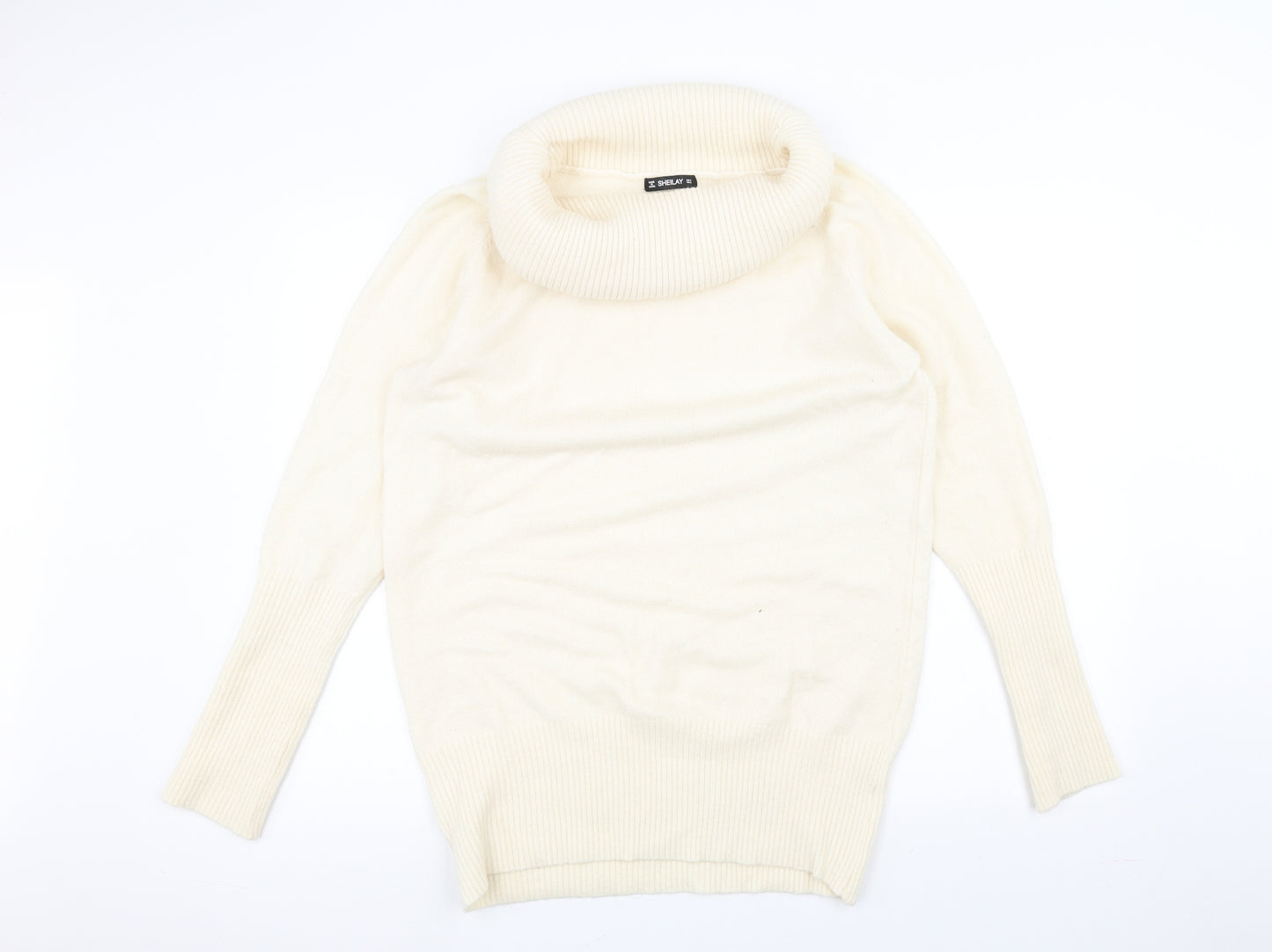 sheilay Womens White   Pullover Jumper Size S