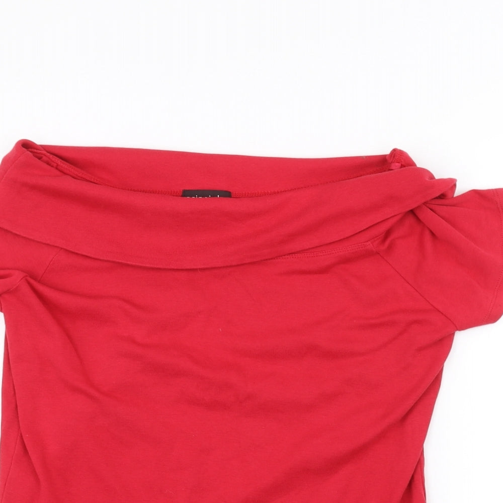 Principles Womens Red   Basic T-Shirt Size 14