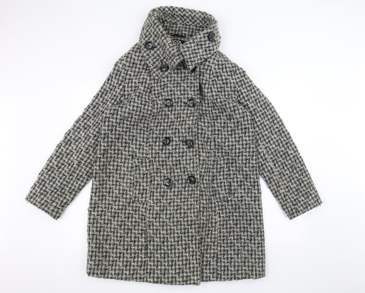 debinhams Womens Grey   Pea Coat Coat Size L