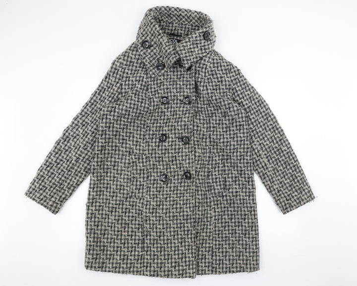 debinhams Womens Grey   Pea Coat Coat Size L