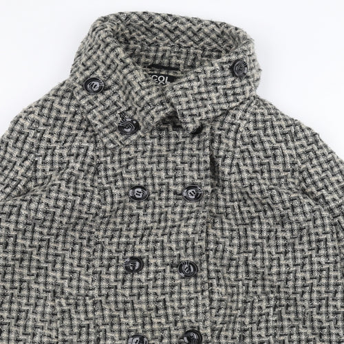 debinhams Womens Grey   Pea Coat Coat Size L