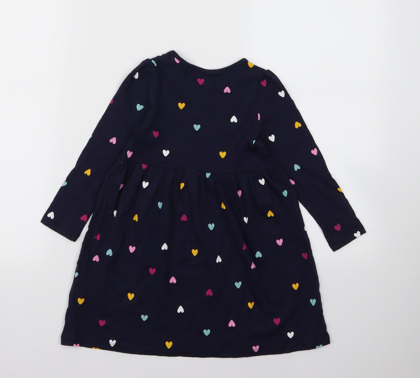 Preworn Girls Blue   T-Shirt Dress  Size 3 Years  - HEART