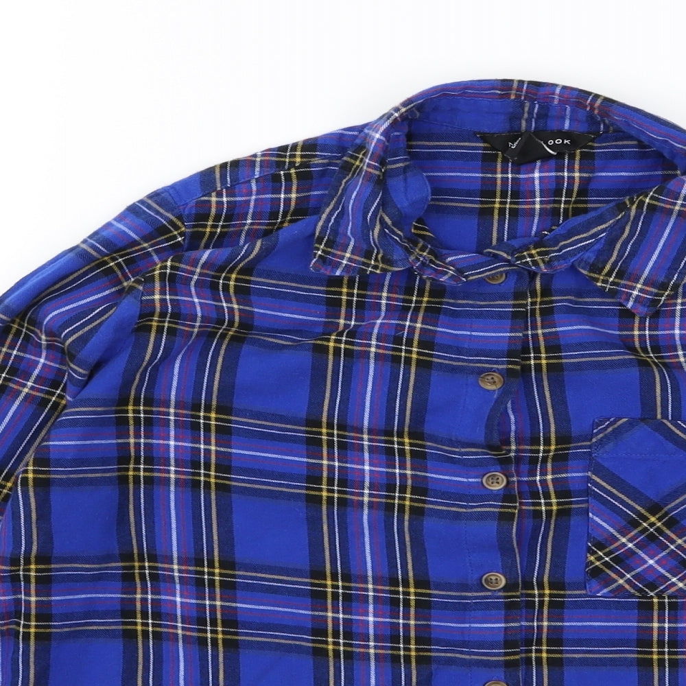 New Look Womens Blue   Basic Button-Up Size 10  - 8