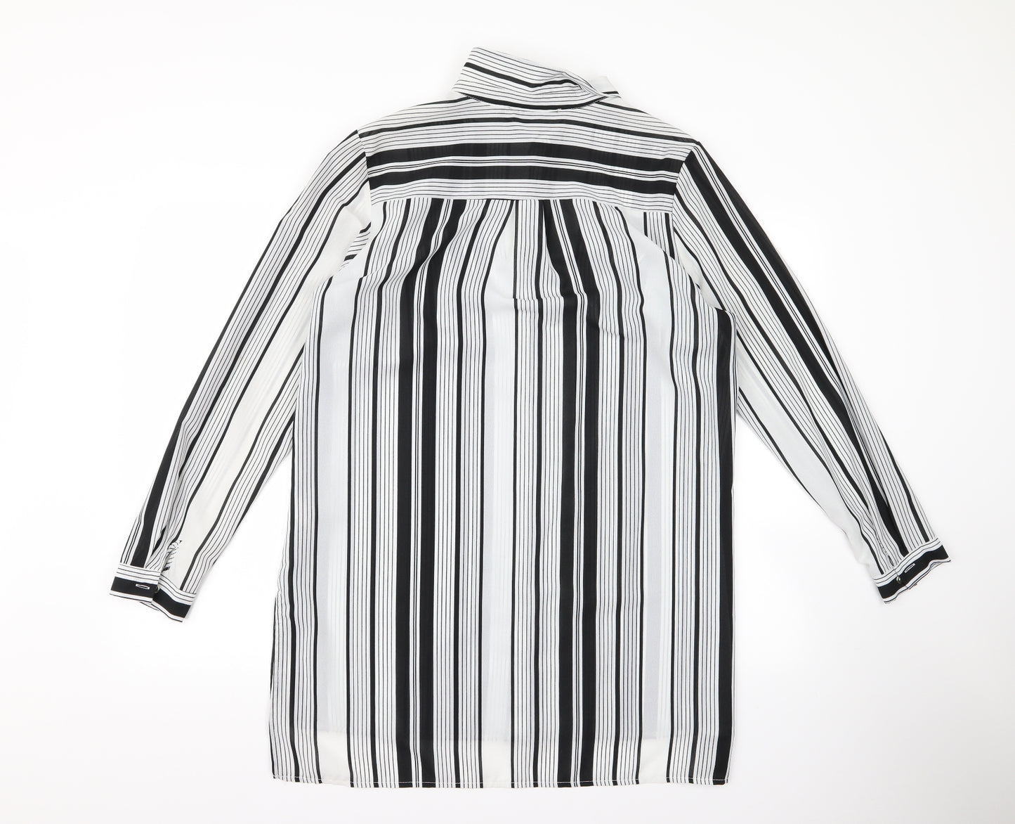 Atmosphere Womens White Striped Rayon Basic Button-Up Size 16