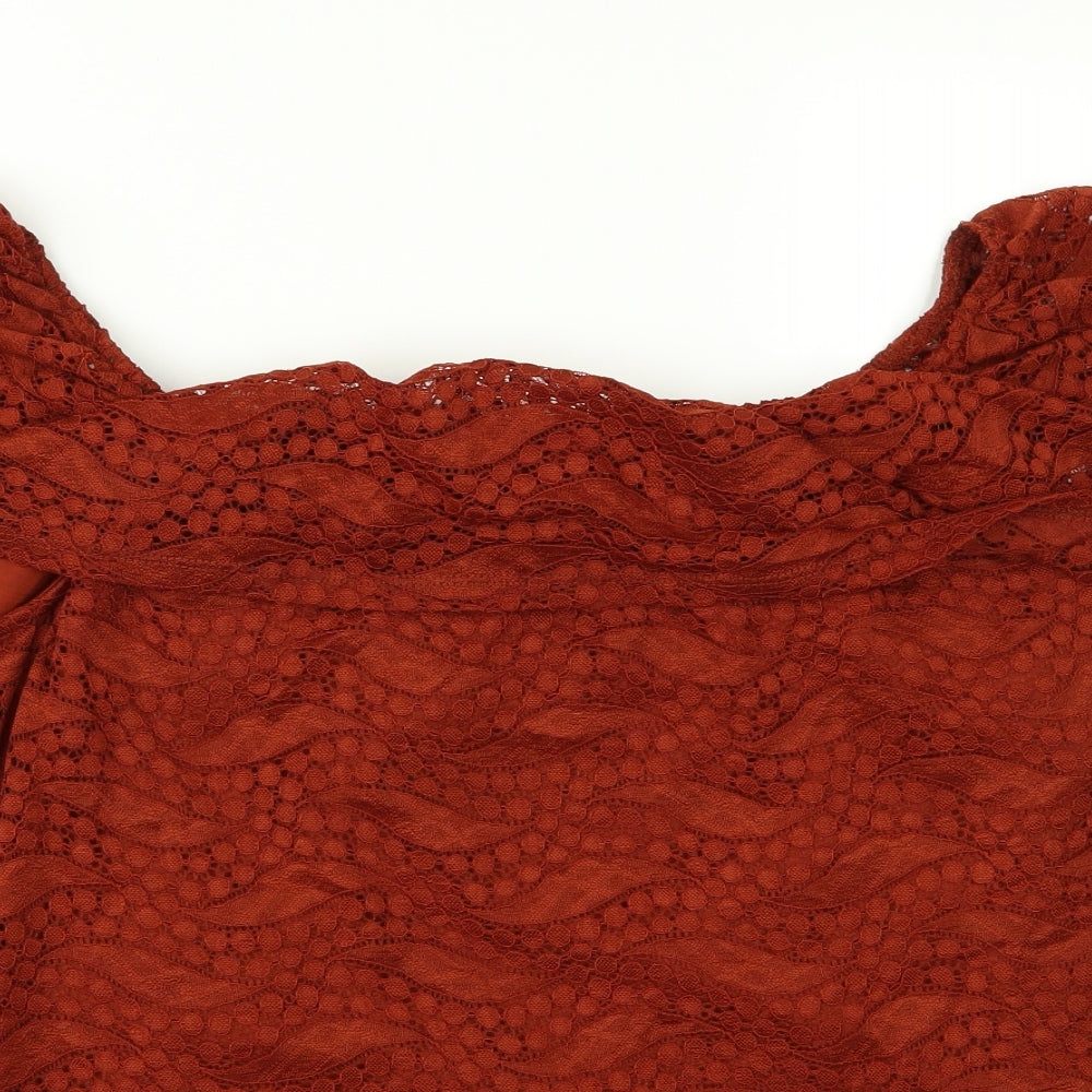 George Womens Orange   Basic Blouse Size 16