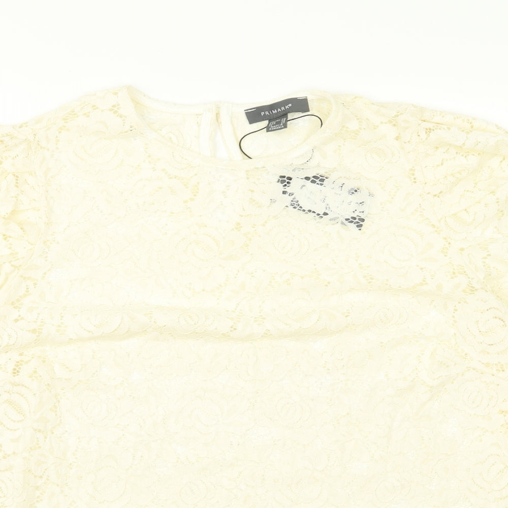 Primark Womens White   Basic Blouse Size 10