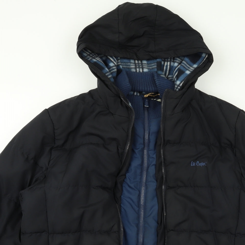 Lee Cooper Mens Black   Puffer Jacket Jacket Size M