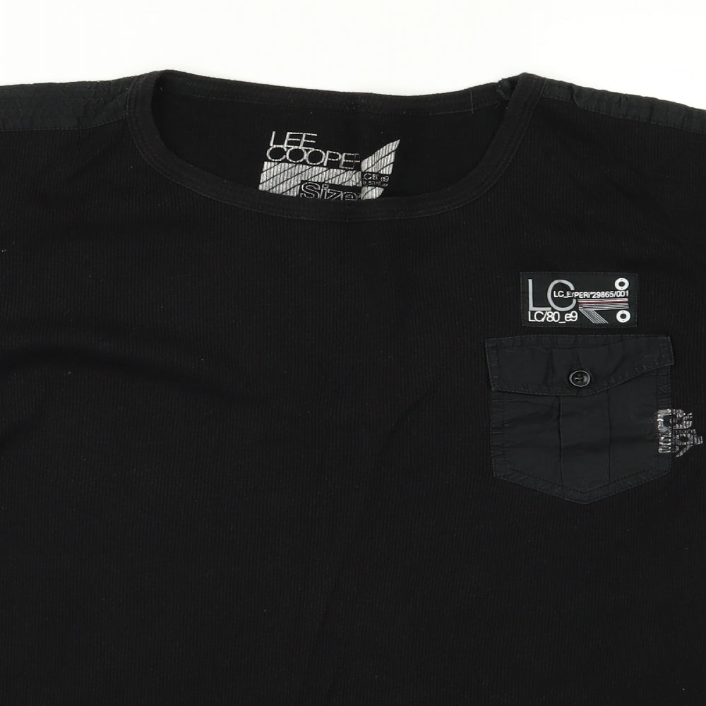 lee cooper  Mens Black    T-Shirt Size L