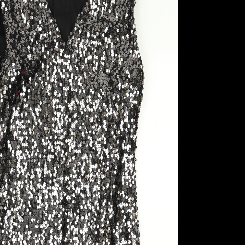 F&F Womens Silver   Pencil Dress  Size 18  - sequin