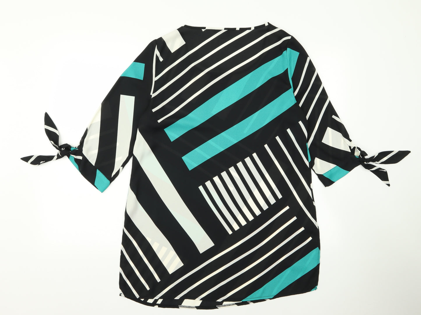 George Womens Multicoloured Geometric  Basic Blouse Size 12