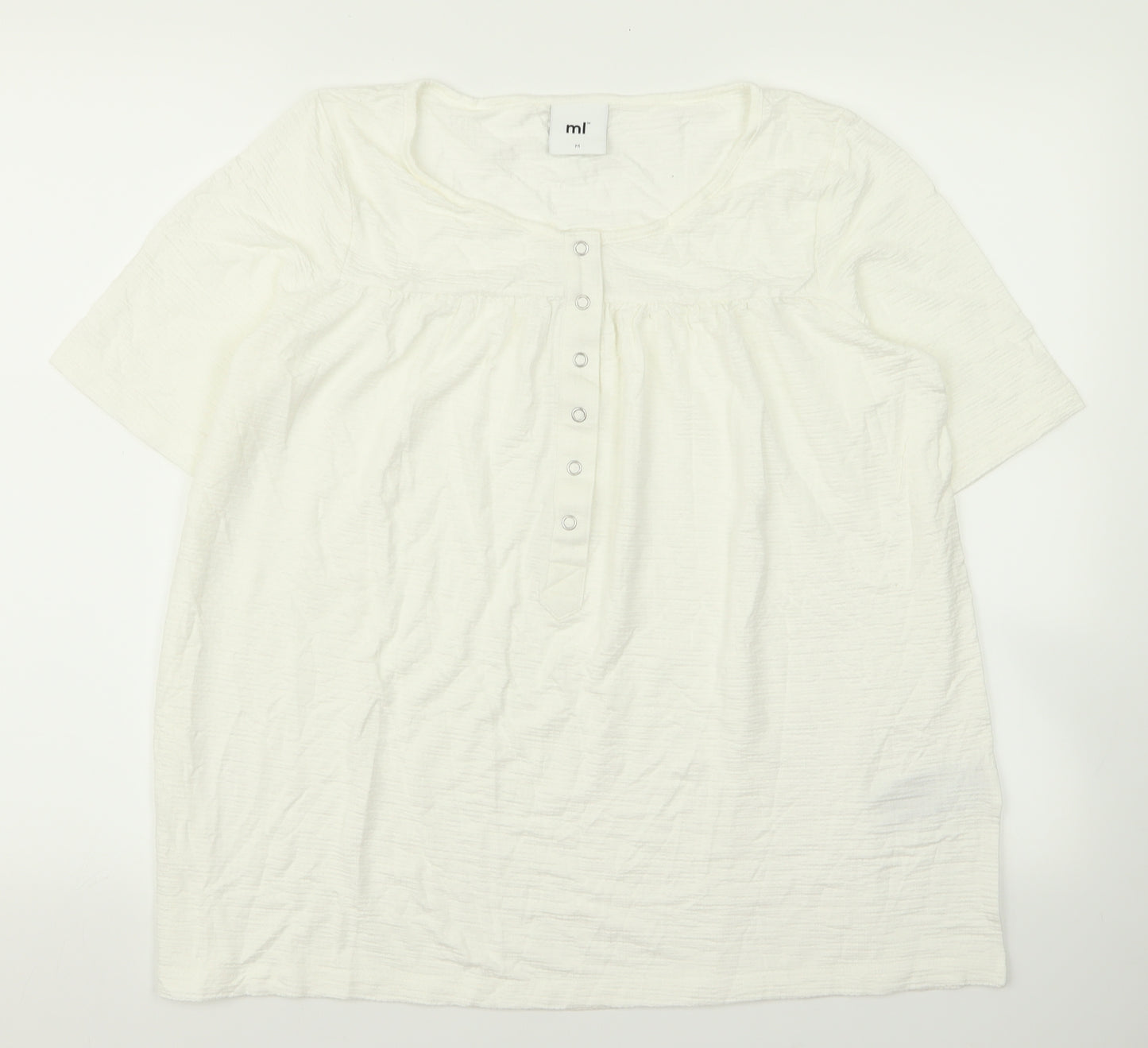 ML Womens White   Basic Blouse Size M