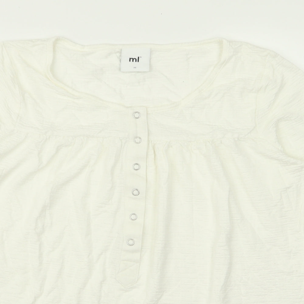 ML Womens White   Basic Blouse Size M