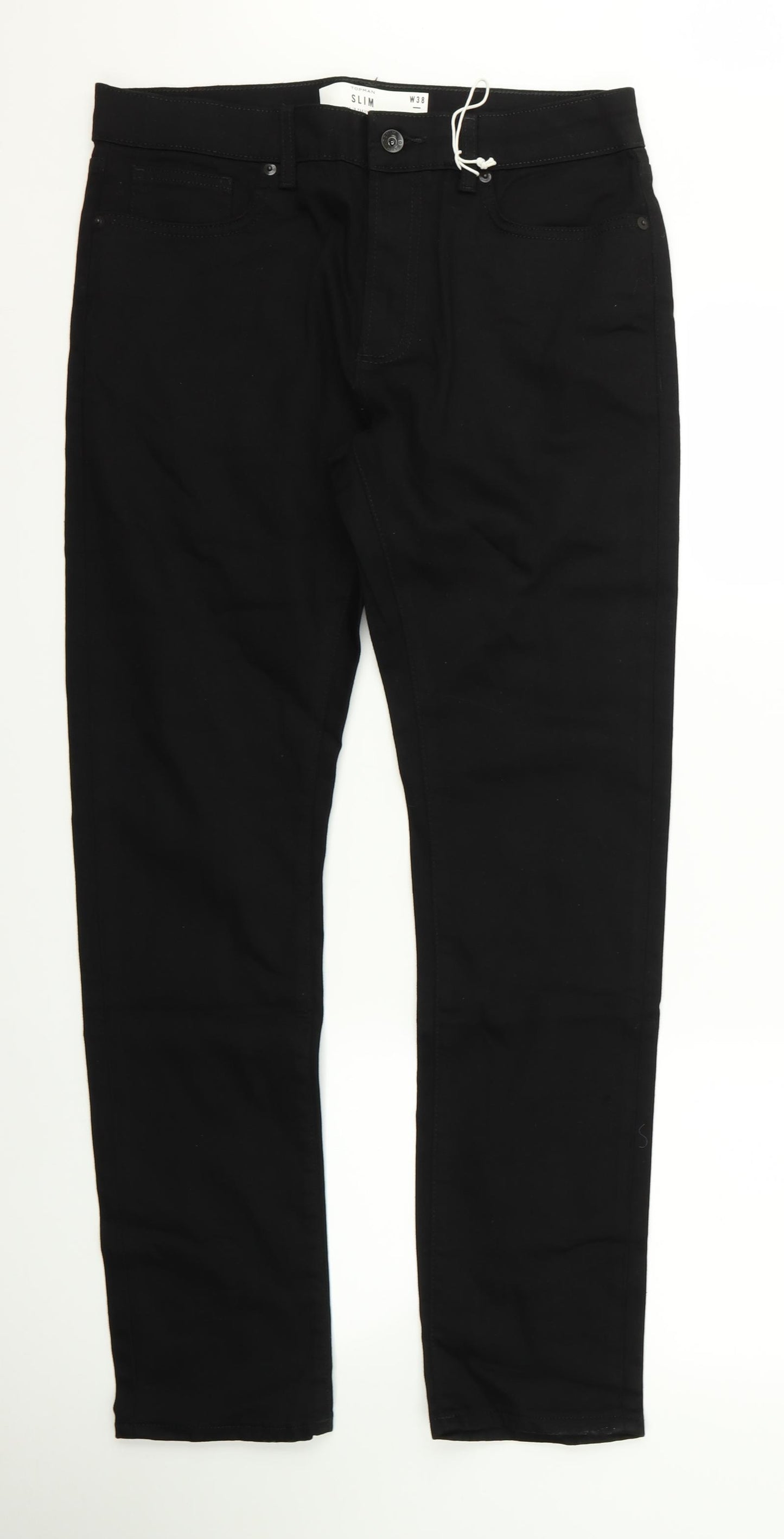 Topman Mens Black  Rayon Skinny Jeans Size 28 L32 in