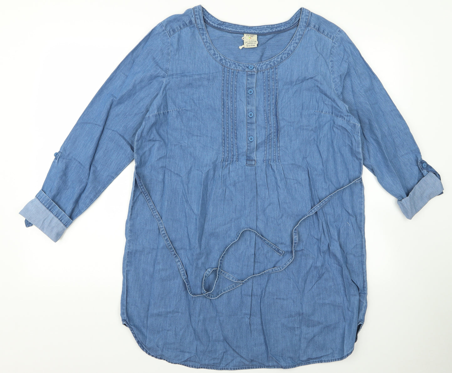 Frugi Womens Blue  Rayon Basic Blouse Size 12