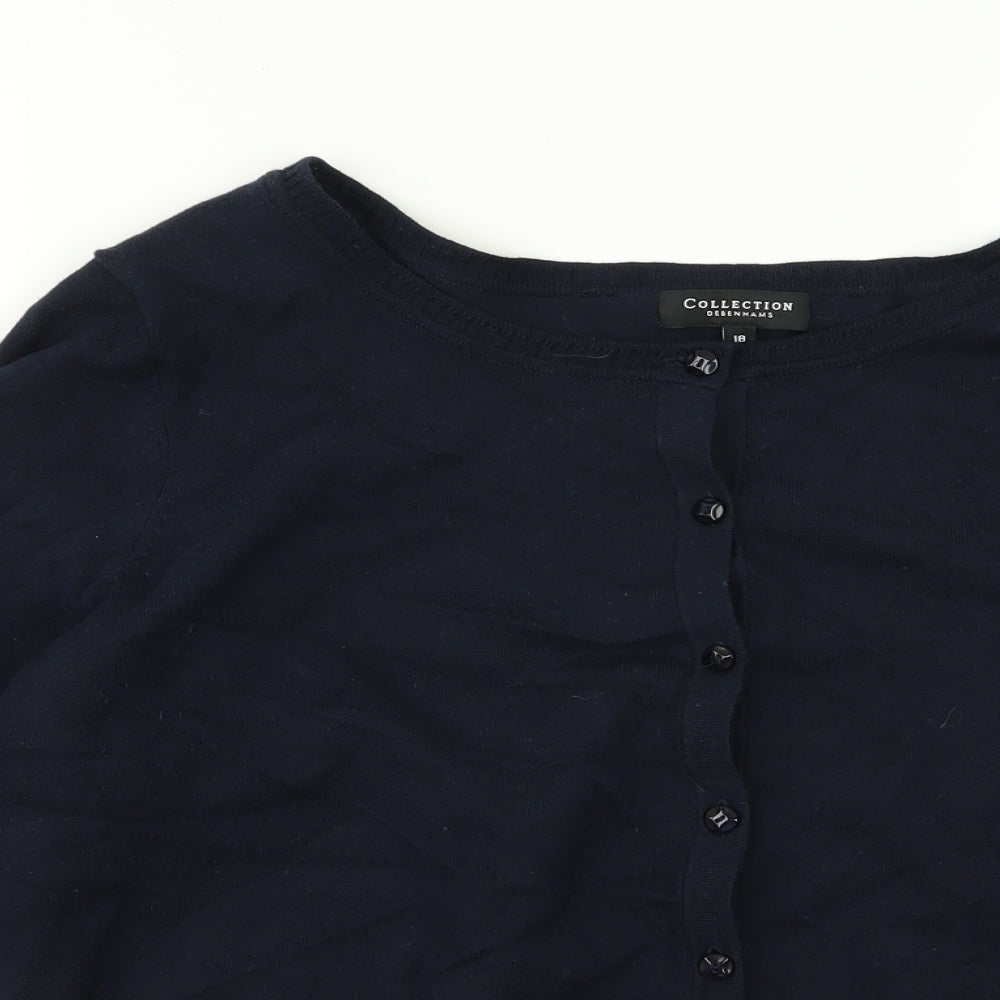 debanhams Womens Blue   Cardigan Jumper Size 18