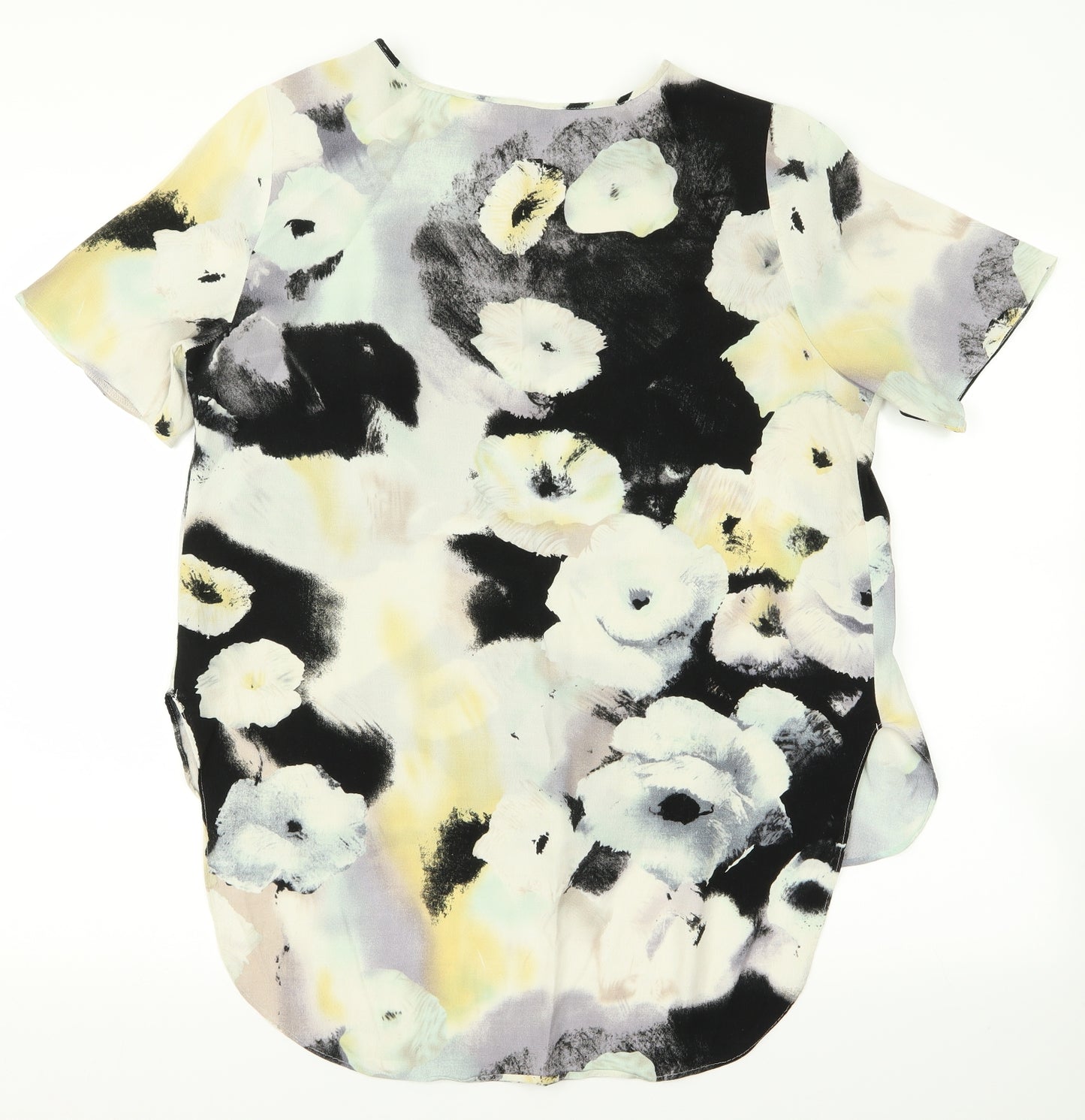 Papaya Womens White Floral  Basic Blouse Size 12