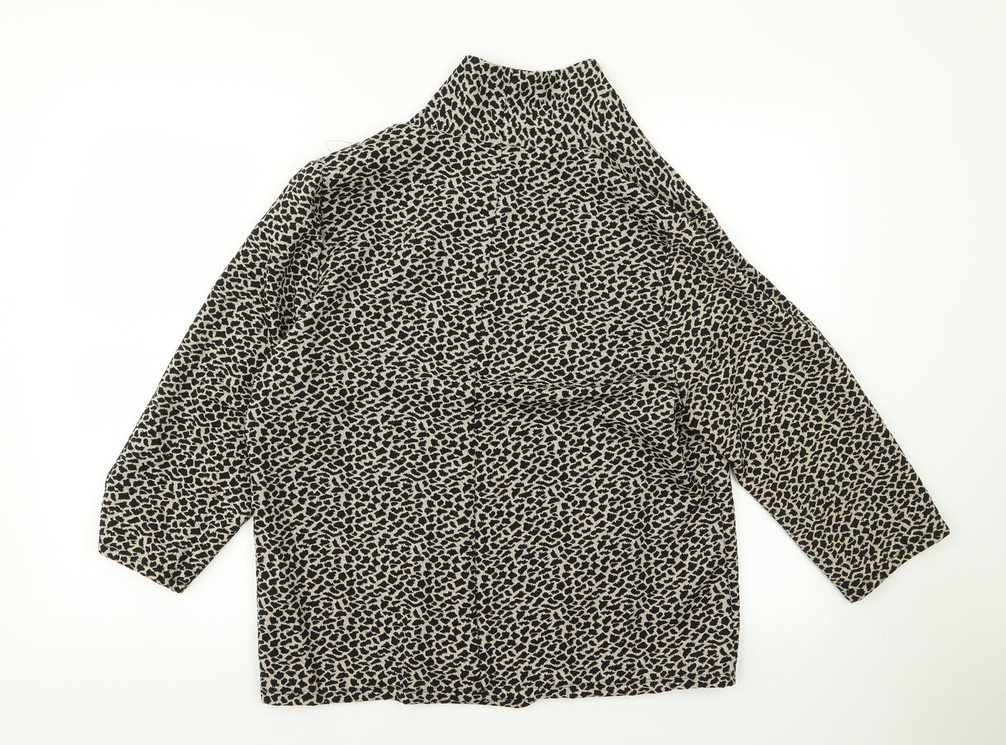 George Womens Black Animal Print  Jacket  Size 18