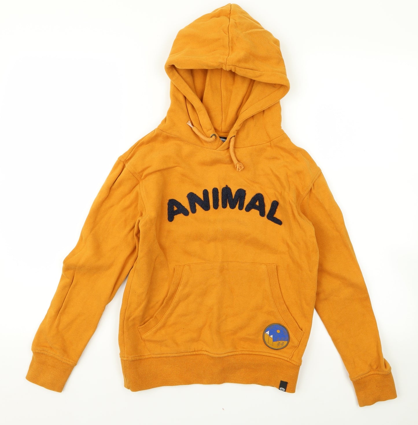 Animal Boys Orange  Rayon Pullover Hoodie Size 7 Years