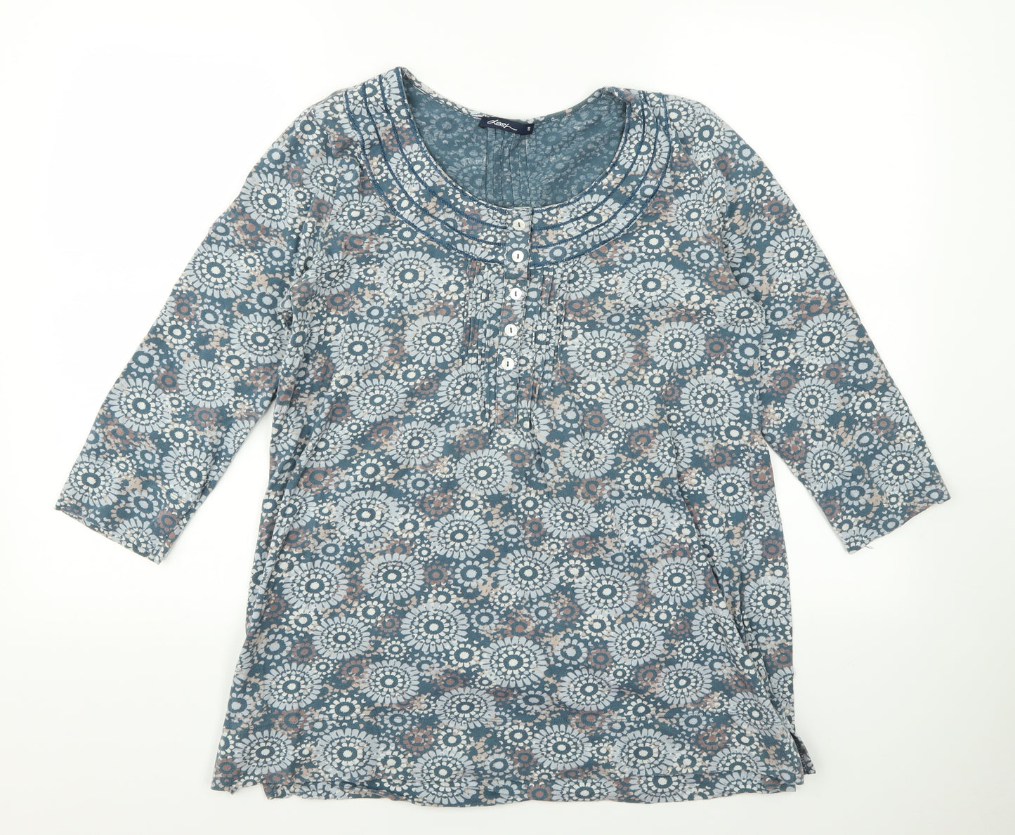 DASH Womens Blue Floral  T-Shirt Dress  Size 16
