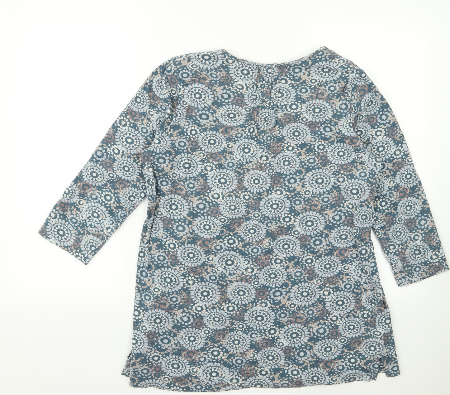 DASH Womens Blue Floral  T-Shirt Dress  Size 16