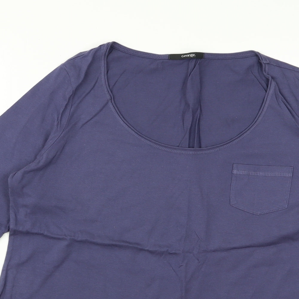 George Womens Purple   Basic T-Shirt Size 16