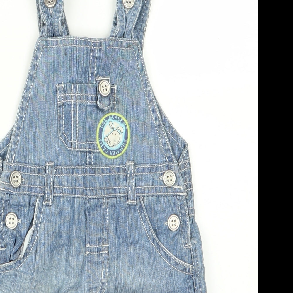 Preworn Baby Blue   Dungaree One-Piece Size 3-6 Months