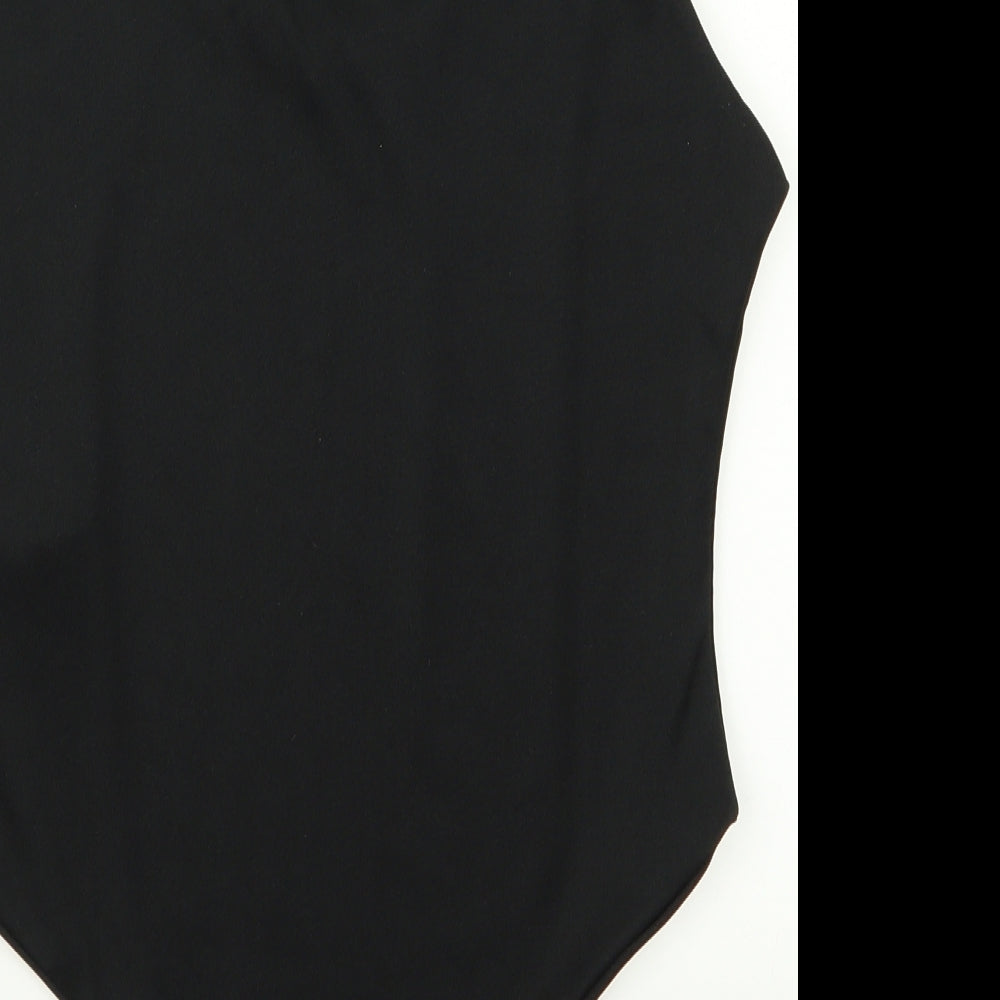 Boohoo Womens Black   Bodysuit One-Piece Size 14