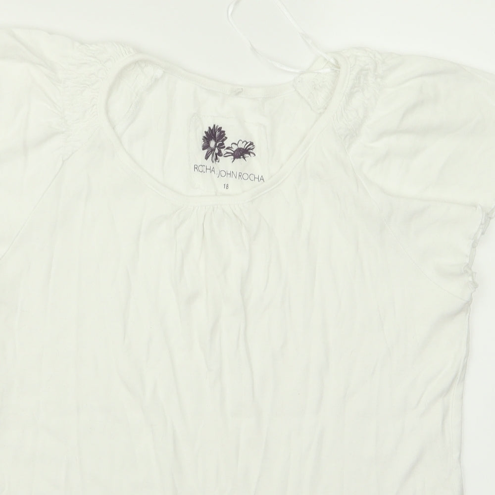 John Rocha Womens White   Basic Blouse Size M