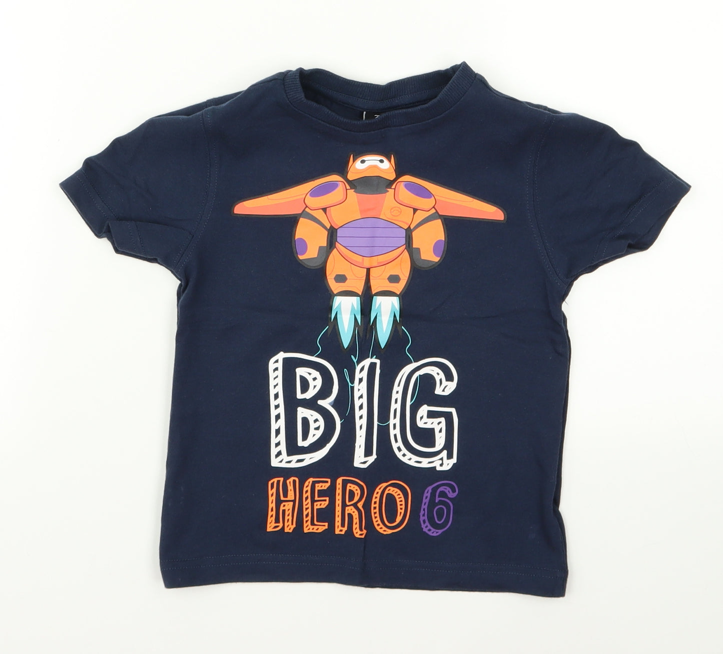 Disney Boys Blue   Basic T-Shirt Size 3 Years  - big hero 6