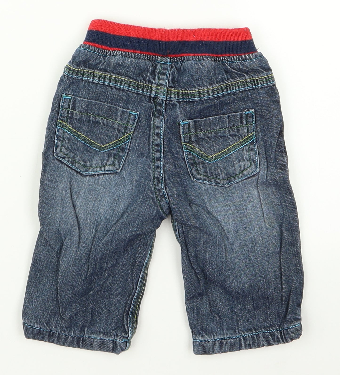 bluezoo Baby Blue   Cargo Trousers Size 3-6 Months