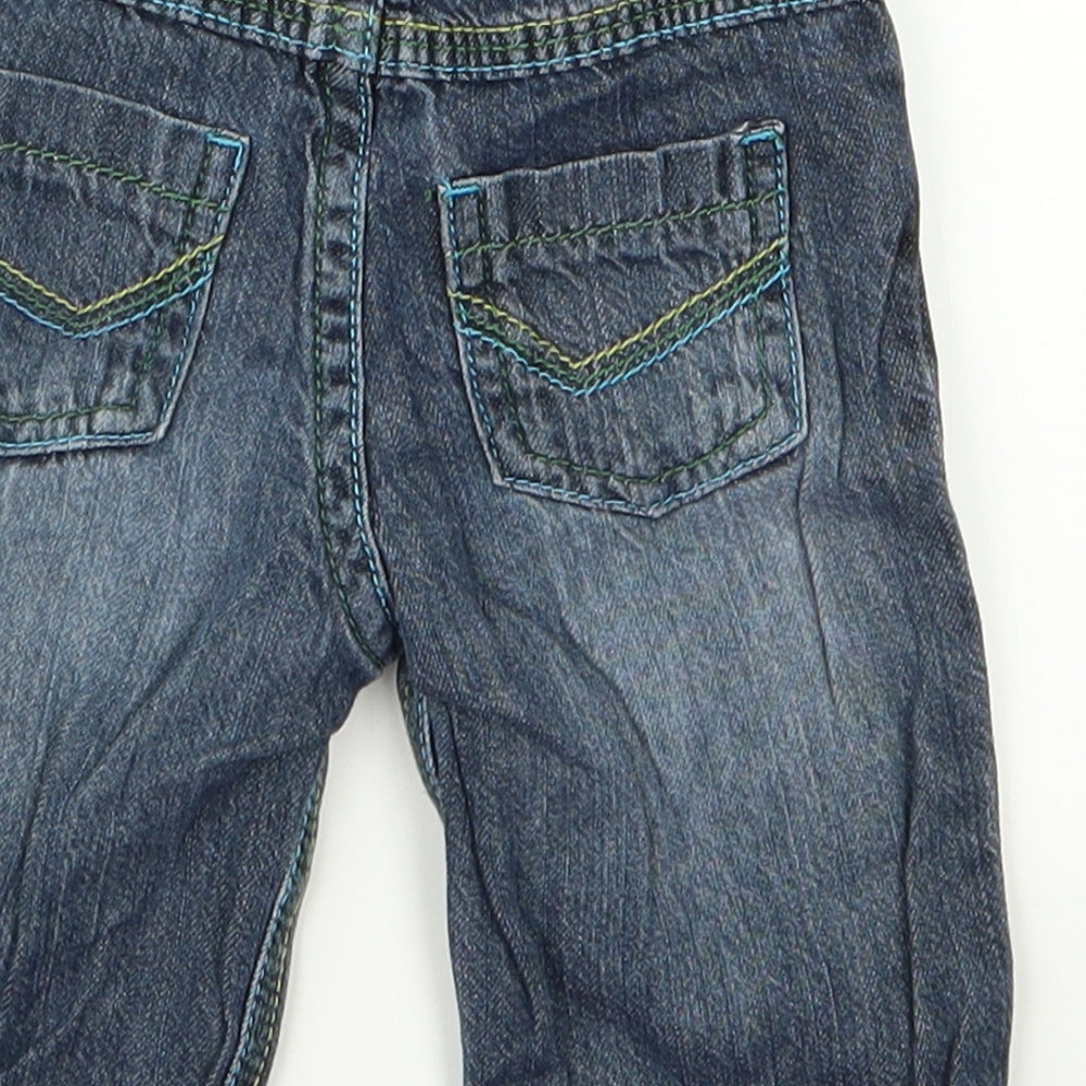 bluezoo Baby Blue   Cargo Trousers Size 3-6 Months