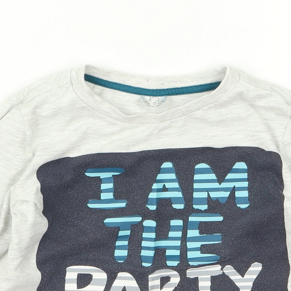 F&F Boys Grey   Basic T-Shirt Size 4 Years