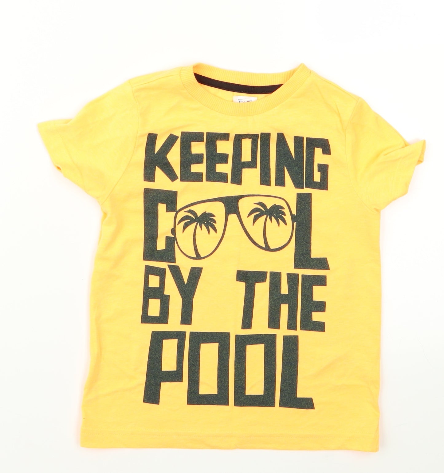 F&F Boys Orange  Rayon Basic T-Shirt Size 3 Years  - cool