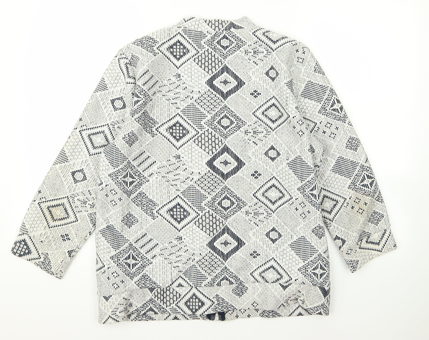 River Island Womens White Geometric  Jacket  Size 12