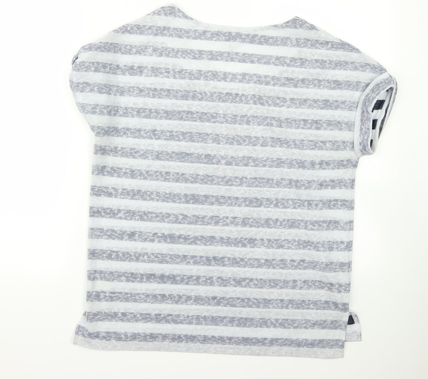 ecru Womens Green Striped  Basic T-Shirt Size 12