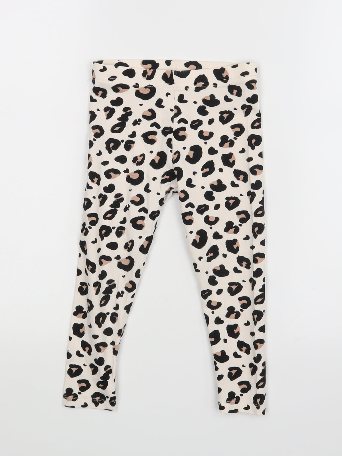 George Girls Beige Animal Print   Trousers Size 3-4 Years - leggings