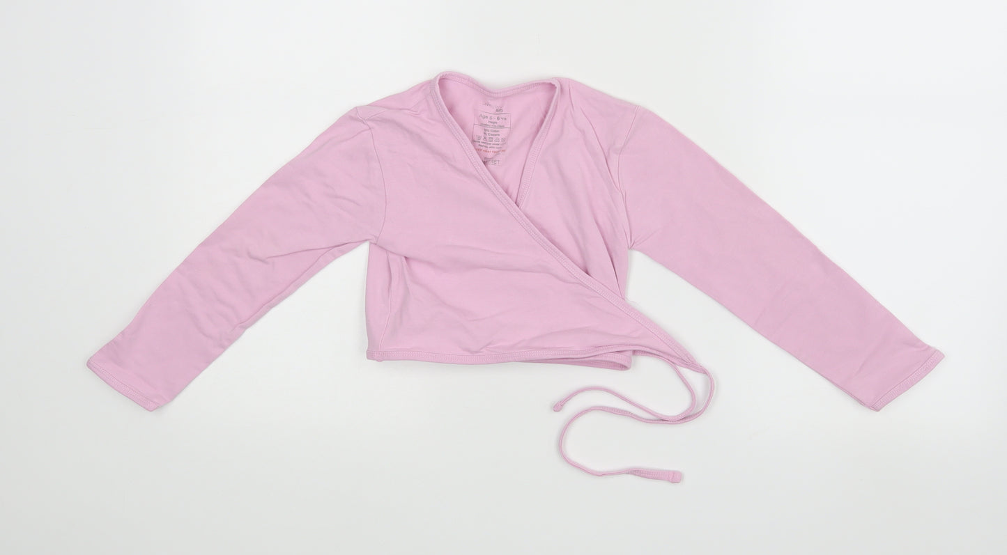 Avenue Kids Girls Pink   Wrap Blouse Size 5-6 Years