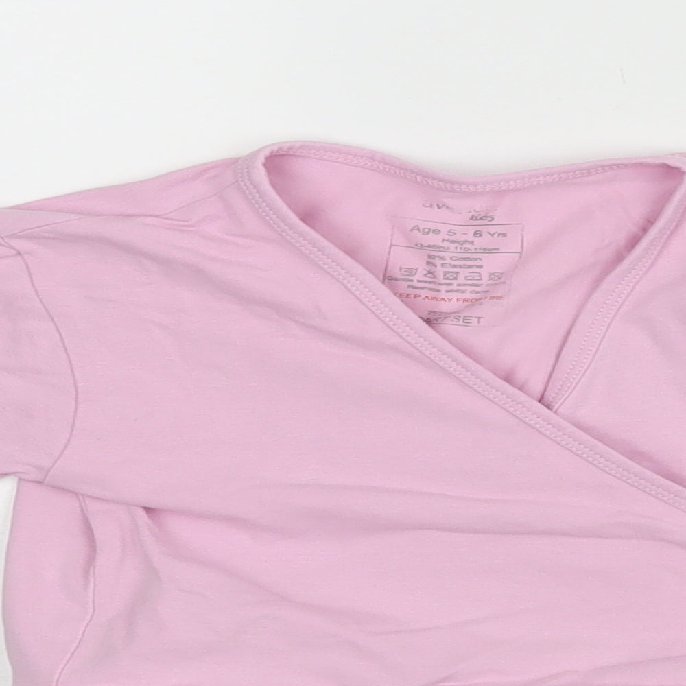 Avenue Kids Girls Pink   Wrap Blouse Size 5-6 Years