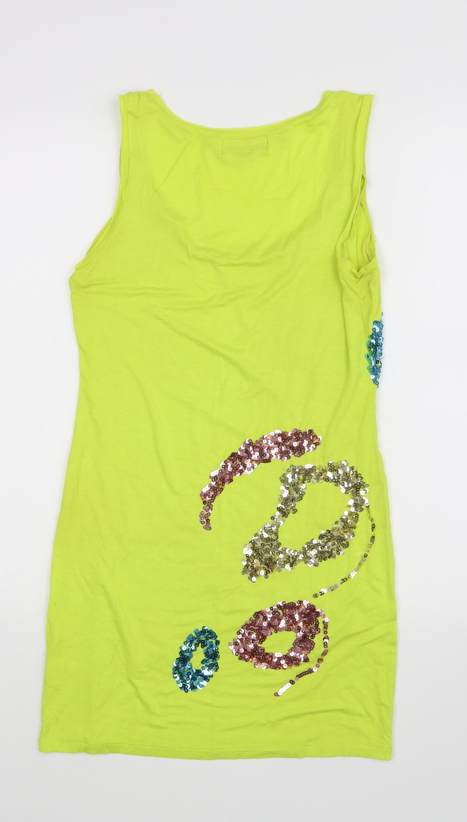 Rare Womens Yellow  Rayon Basic Tank Size 8