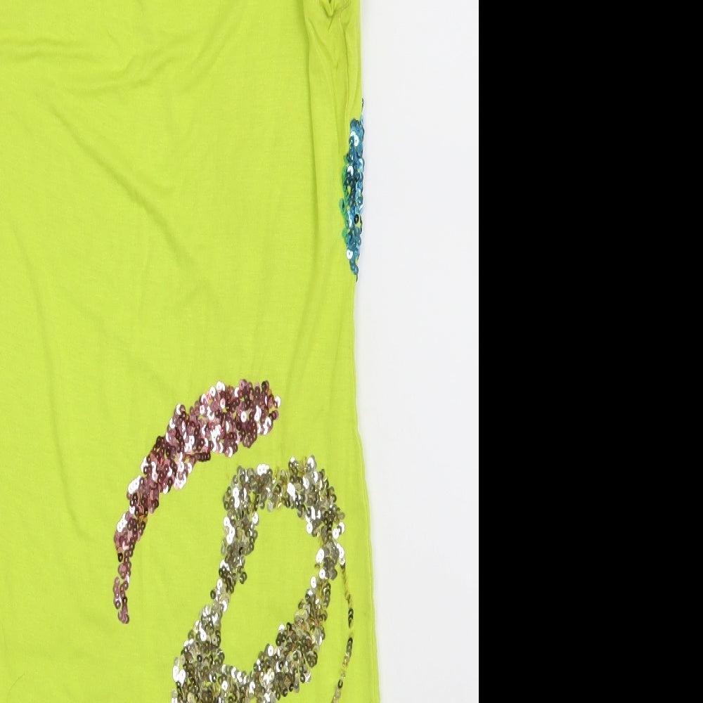 Rare Womens Yellow  Rayon Basic Tank Size 8