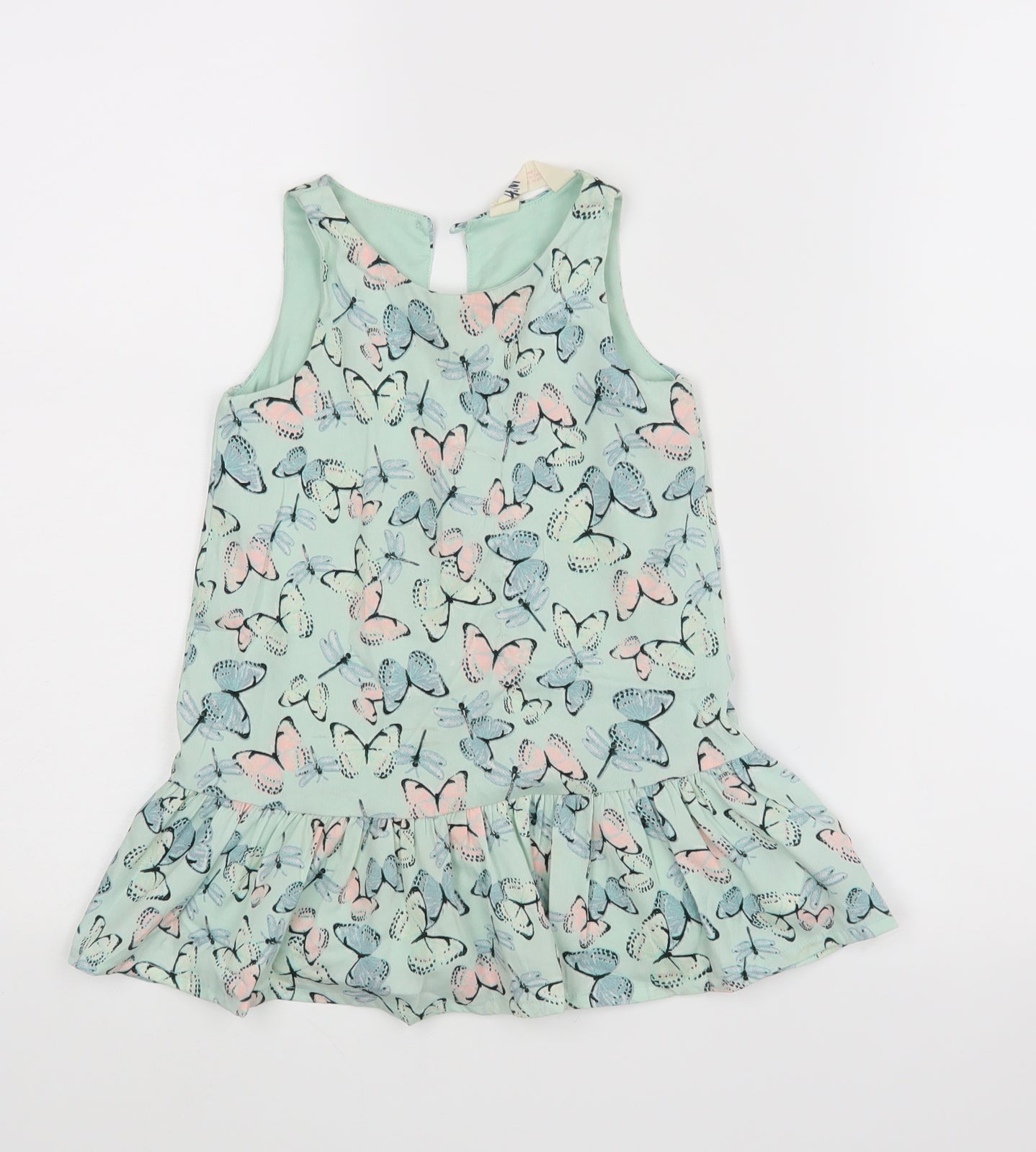 H&M Girls Green Animal Print  A-Line  Size 18-24 Months