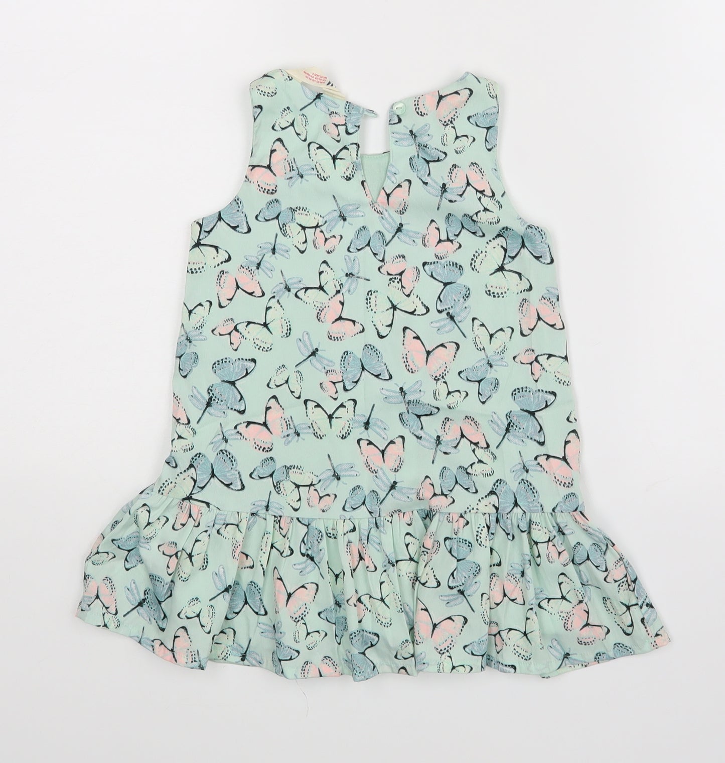 H&M Girls Green Animal Print  A-Line  Size 18-24 Months