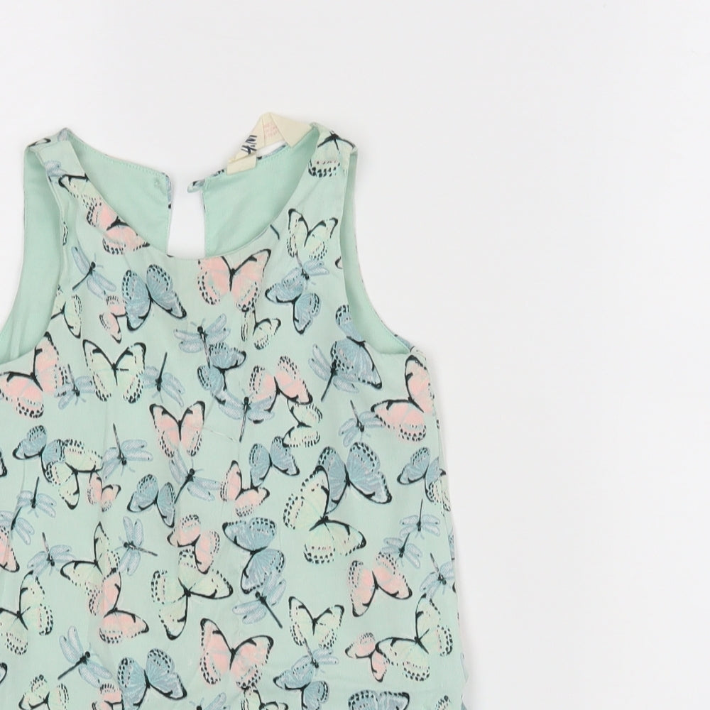 H&M Girls Green Animal Print  A-Line  Size 18-24 Months