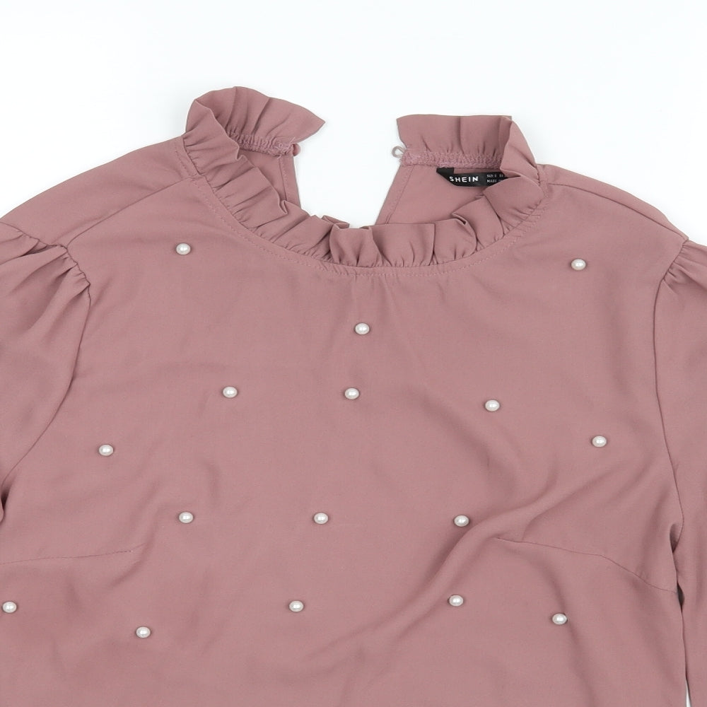 Sheine Womens Purple   Basic Blouse Size S