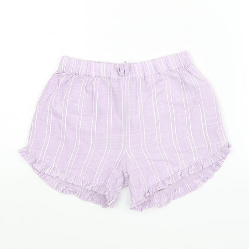 George Girls Purple Striped  Hot Pants Shorts Size 3-4 Years