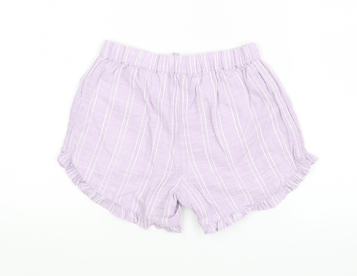 George Girls Purple Striped  Hot Pants Shorts Size 3-4 Years